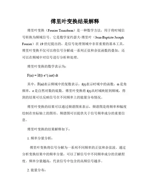 傅里叶变换结果解释