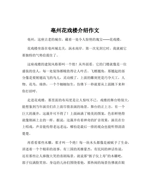 亳州花戏楼介绍作文