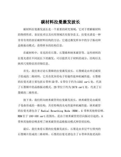 碳材料拉曼激发波长