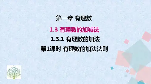 人教版七年级数学上册课件：1.3.1有理数的加法法则