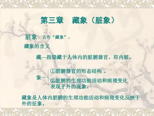 中医学基础成教亚健康 第三章 藏象(脏象)