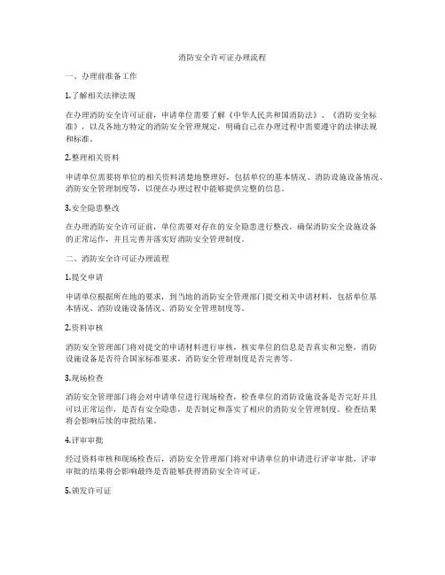 消防安全许可证办理流程