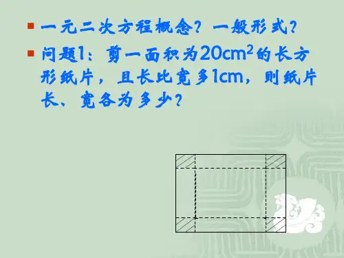 数学：第22章《一元二次方程》复习课件(人教新课标九年级上)(PPT)5-1