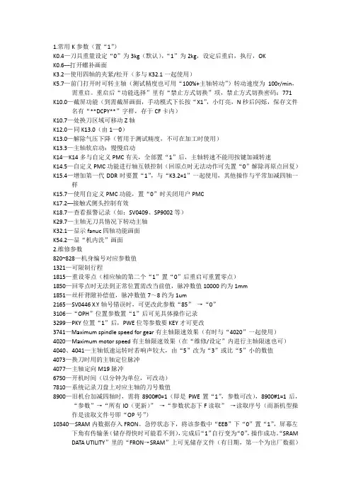 常用K参数、系统参数