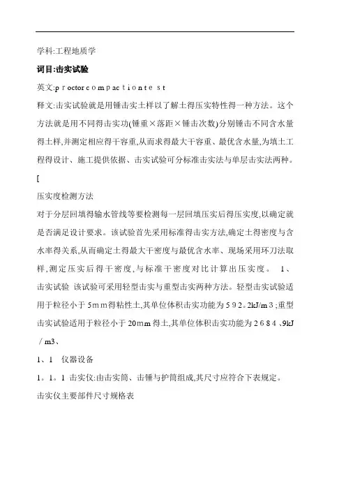 击实试验方法