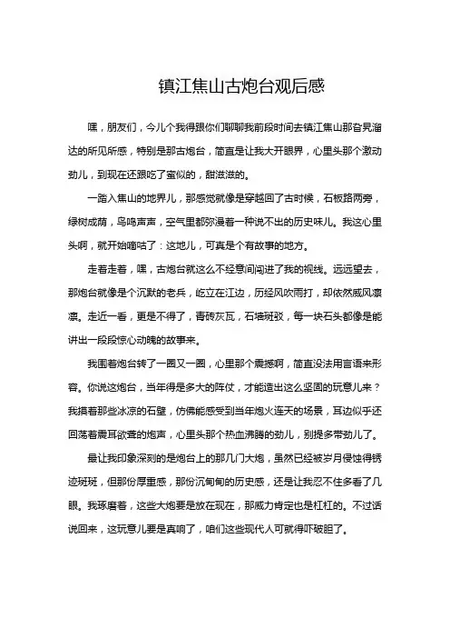 镇江焦山古炮台观后感