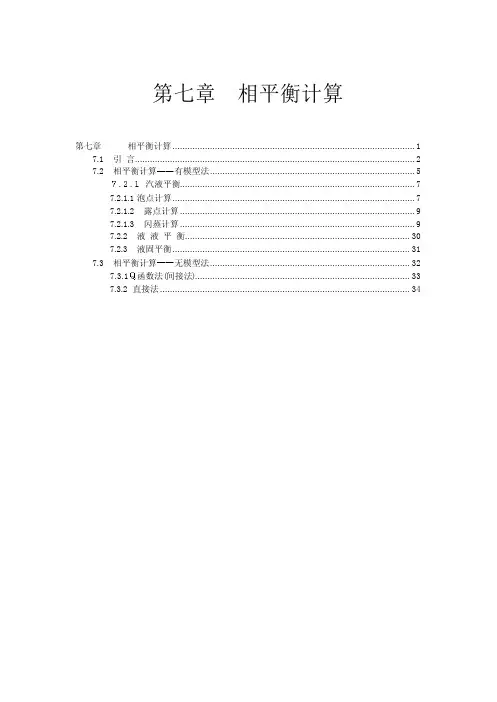 11第七章 相平衡计算