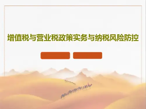 增值税与营业税政策实务与纳税风险防控114页PPT