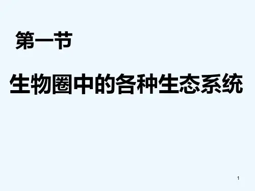 生物圈中的各种生态系统-PPT课件