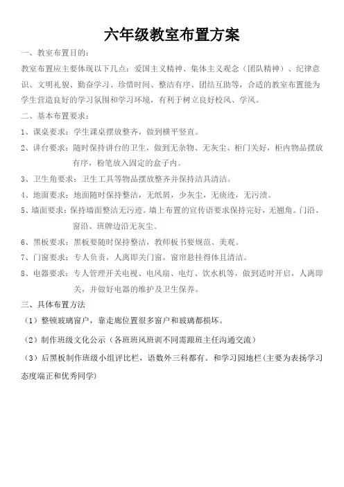 六年级班级文化设计。(2)(1)