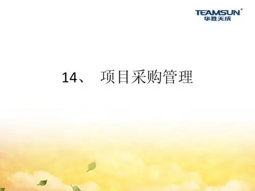 系统集成项目管理工程师_14_项目采购管理