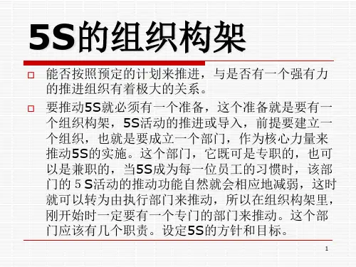 5S推行实务5S推进组织与组织方式精编版
