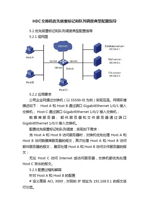 H3C交换机优先级重标记和队列调度典型配置指导