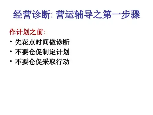 经营诊断与经营分析