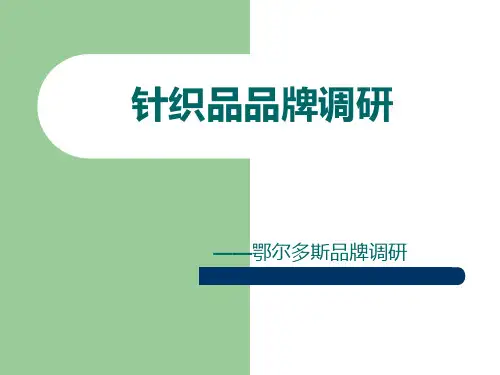 服装品牌调研——鄂尔多斯