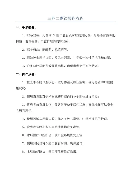 三腔二囊管操作流程