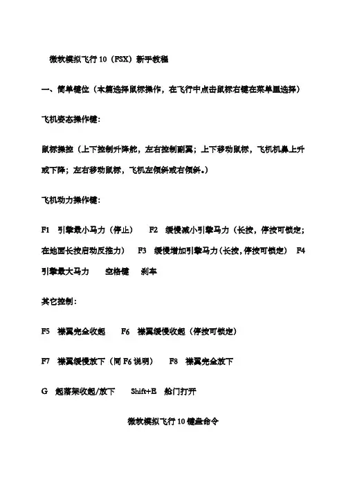 微软模拟飞行新手教程
