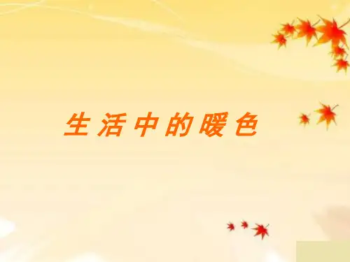 人美版小学美术四年级上册课件：2生活中的暖色课件(30张)
