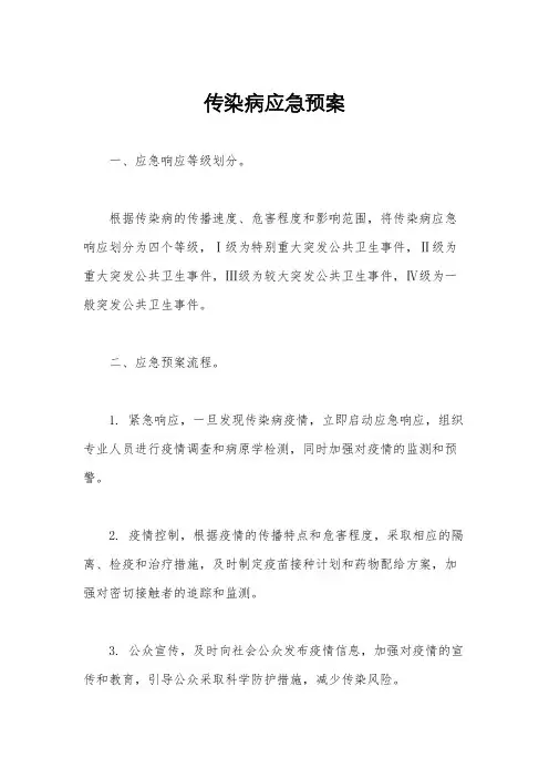 传染病应急预案