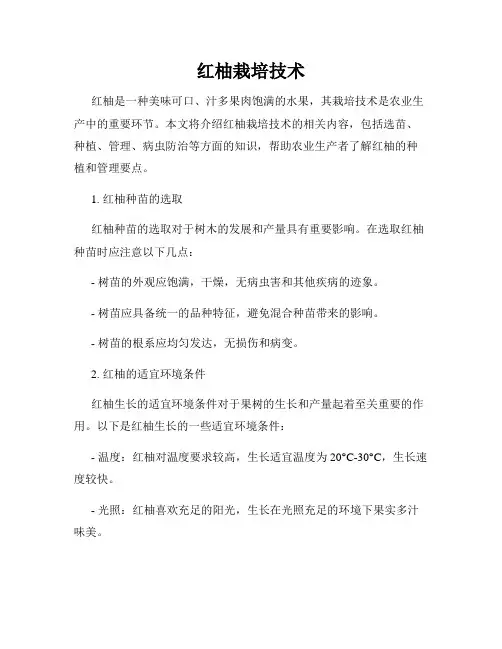 红柚栽培技术