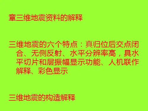 三维地震解释