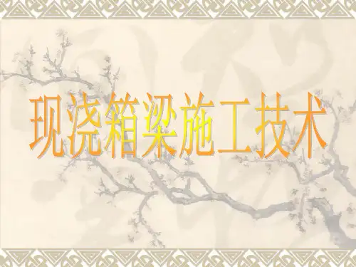 现浇箱梁施工技术PPT课件