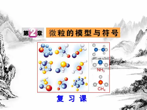 浙教版科学 微粒的模型与符号 复习课(35张)