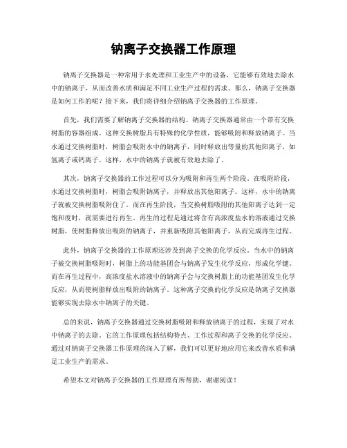 钠离子交换器工作原理