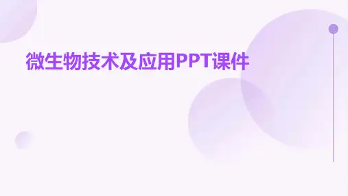 微生物技术及应用PPT课件
