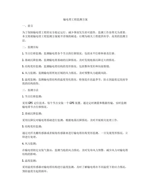 输电塔工程监测方案
