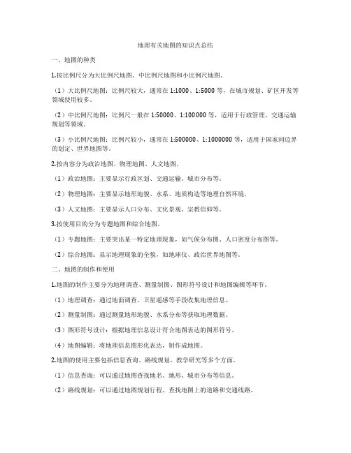 地理有关地图的知识点总结