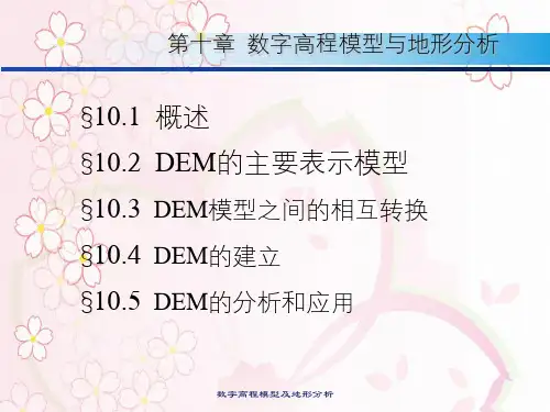 数字高程模型及地形分析