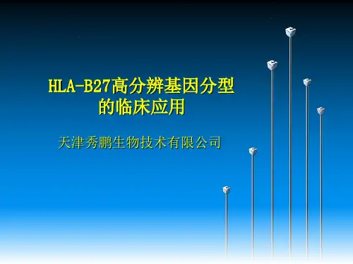 HLA-B27高分辨基因分型的临床