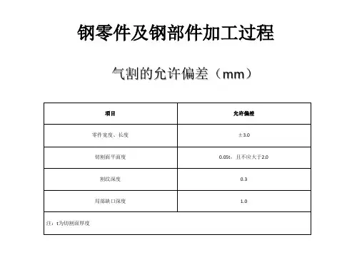 钢结构偏差值
