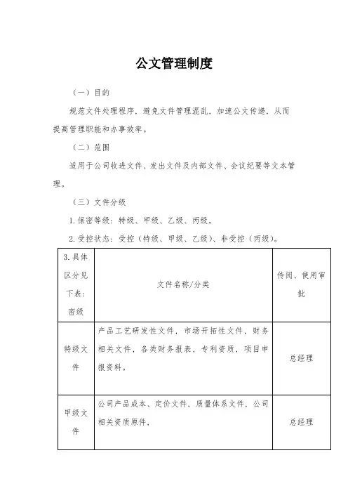 公文管理制度1