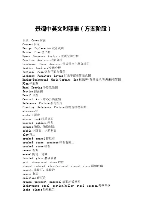 景观专业英文方案-施工图正文