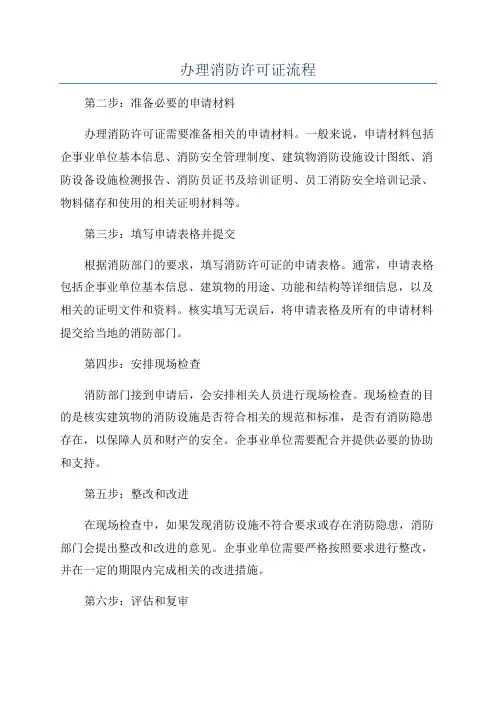 办理消防许可证流程