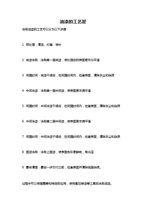 油漆的工艺是