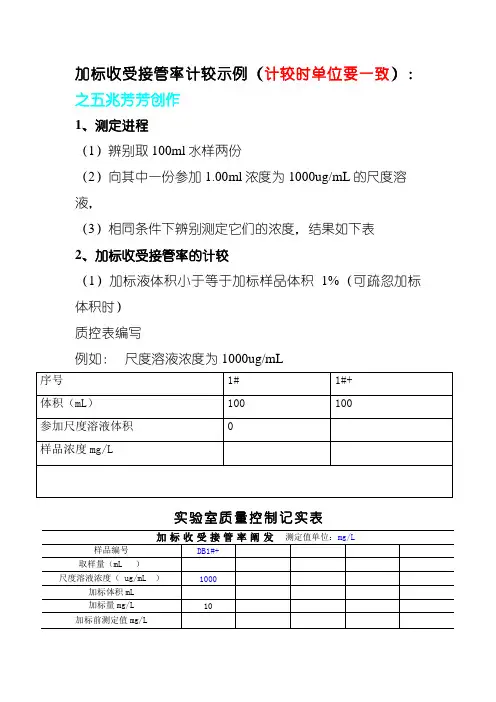加标回收率计算示例