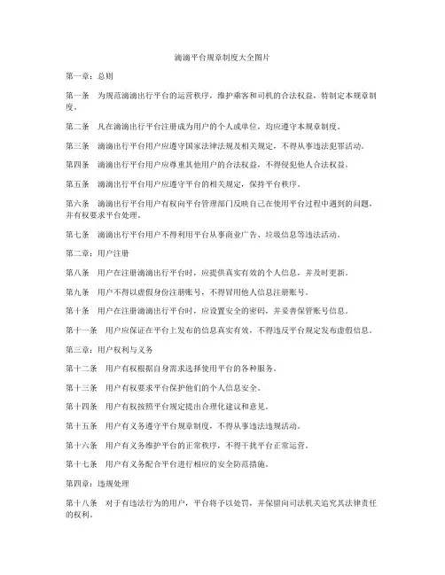 滴滴平台规章制度大全图片