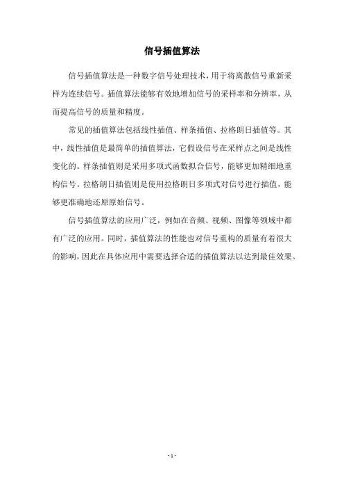 信号插值算法