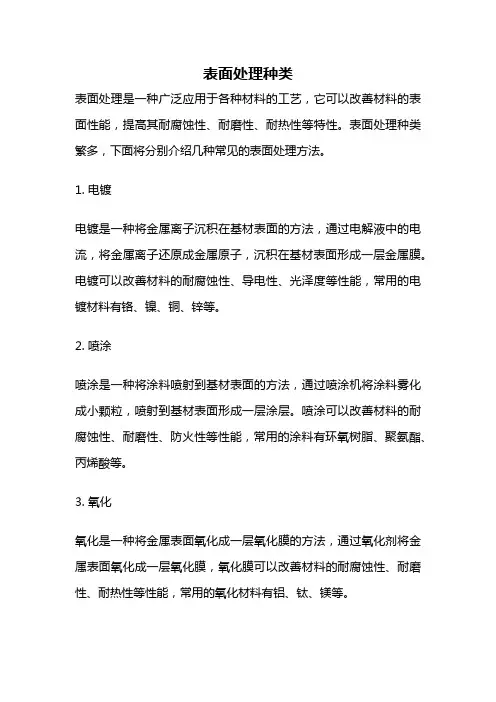 表面处理种类