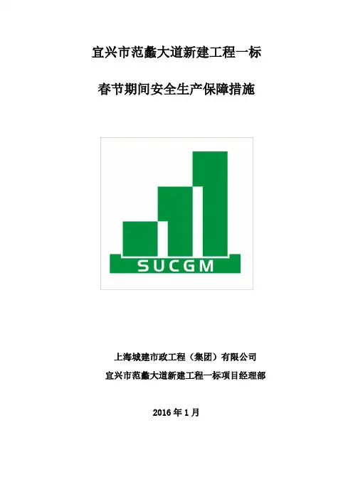 2016年春节安全保障措施