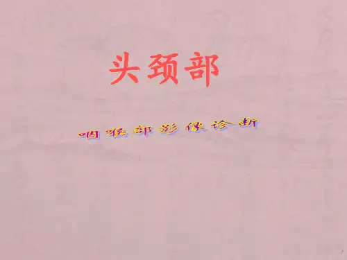 咽喉部影像诊断ppt课件