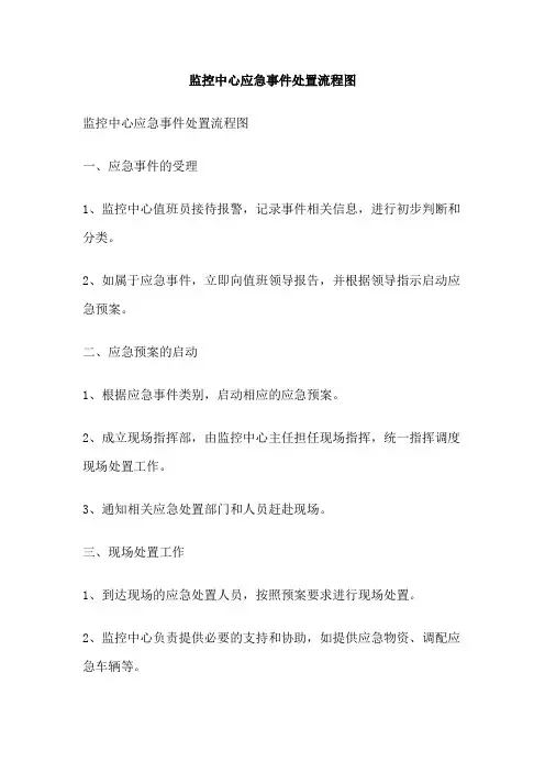 监控中心应急事件处置流程图