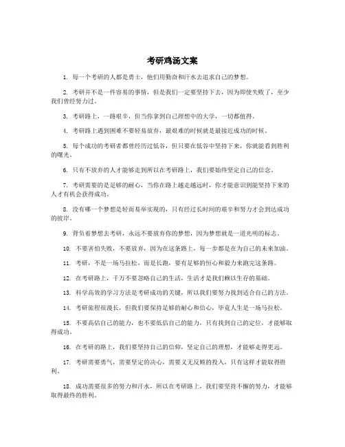 考研鸡汤文案