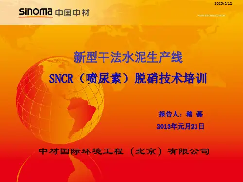 水泥企业脱硝SNCR讲义