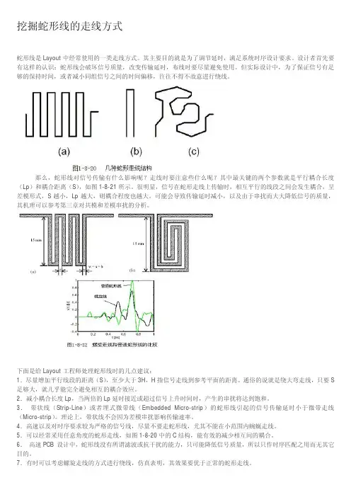 蛇形线的走线方式