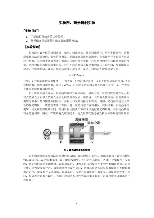 实验四 磁光调制实验