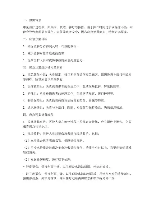 中医操作烫伤应急预案